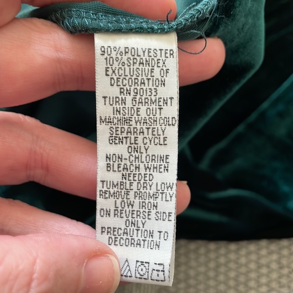 Emerald Green Bob Mackie wearable art dress L - Picture 2 of 4